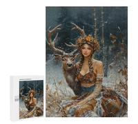 Puzzles for Adults 500 PCS Winter Forest Fantasy Jigsaws for Adults Puzzle Difficult Challenge Help The Brain Exercise Unique Challenge Game 500 PCS