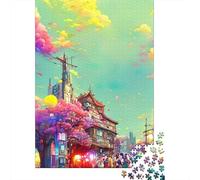 Puzzles for Adults 500 Piece Morning Walk Creative Wooden Puzzles-Puzzle Hands-on Game Jigsaw-Family Decoration 500pcs (52x38cm)