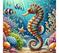 Puzzles for Adults 500 Piece,Seahorse Coral jigsaw puzzles for adults 500 pieces Puzzle Classic Educational Game puzzle for Family Game and Birthday Gifts