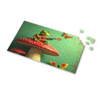 Puzzles For Adults 500 Pieces A Frog Plays Guitar On A Mushroom Picture Puzzle Puzzle Easter Gifts For Toddlers(1000PCS)