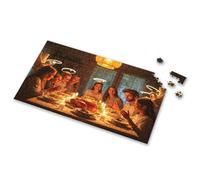 Puzzles For Adults 500 Pieces A Group Of People Gathered Around A Table For A Festive Meal Picture Puzzle Easter Gifts Puzzles For Kids Ages 4-6(300PCS)