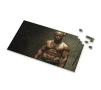 Puzzles For Adults 500 Pieces A Muscular Man With A Spear Stands Confidently In A Dimly Lit Environment Picture Puzzle Puzzle Easter Gifts For Toddlers(1000PCS)