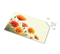 Puzzles For Adults 500 Pieces Bright Poppies Bloom In Vibrant Hues Picture Puzzle Easter Gifts Puzzles For Kids Ages 4-6(300PCS)