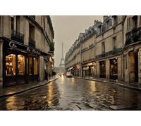 Puzzles For Adults 500 Pieces, Families Paris Streets In The Rain Challenging Puzzle Perfect For Game Nights