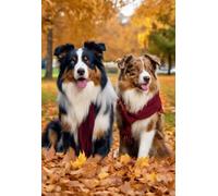 Puzzles For Adults 500 Pieces, Impossible Hard Difficult Challenging Puzzles For Adults,Families Australian Shepherds, In Autumn Park, Challenging Puzzle Perfect For Game Nights