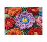 Puzzles for Adults 500 Pieces, Jigsaw Puzzles 500 Pieces - Flowers Crochet Home Decor Birthday Party Gift Creative Kit for Men Women Elders Seniors,Educational Creative Kits & Games 20.5x15 in 500 PCS