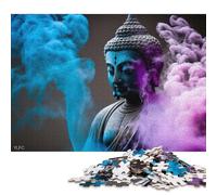 Puzzles for Adults 500 Pieces Meditating Buddha Statue Jigsaw Puzzles for Adults And Woodenboard Puzzles Toy Intellectual Game 500pcs (52x38cm)