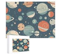 Puzzles for Adults 500 Pieces Personalized Wooden Puzzle Different Colored Planets Jigsaw Puzzles Challenging Picture Puzzle for Family Wedding Christmas Birthday Gifts Art Wall Decor 38x52 CM