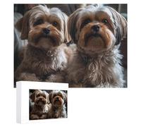 Puzzles for Adults 500 Pieces Personalized Wooden Puzzle Dog on Sofa Jigsaw Puzzles Challenging Picture Puzzle for Family Wedding Christmas Birthday Gifts Art Wall Decor 38x52 CM