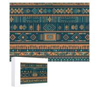 Puzzles for Adults 500 Pieces Personalized Wooden Puzzle Indian Elements Pattern Jigsaw Puzzles Challenging Picture Puzzle for Family Wedding Christmas Birthday Gifts Art Wall Decor 38x52 CM