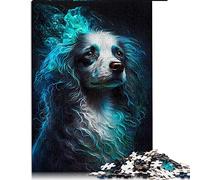 puzzles for adults 500 pieces Poodle Dog Visionary Puzzle for Adults Wood Jigsaw Educational Game for Adult Child （Size 38x52cm）