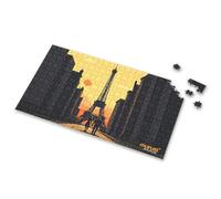 Puzzles For Adults 500 Pieces Romantic Sunset Stroll Under The Eiffel Tower Silhouette Picture Puzzle Toys & Games Toys For Boys 6-8(500PCS)