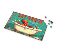 Puzzles For Adults 500 Pieces Take A Bath Or Face The Octopus! Picture Puzzle Puzzles 500 Pieces 100 Piece Puzzles For Kids(1000PCS)