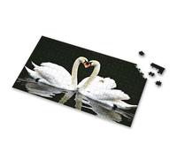 Puzzles For Adults 500 Pieces Two Swans Forming A Heart Shape. Picture Puzzle Puzzles 500 Pieces 100 Piece Puzzles For Kids(300PCS)