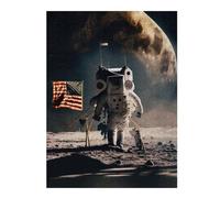 Puzzles for Adults 52x38cm/1000pcs First Moon Landing Puzzle for Adults Brain Teaser Game Improve Memory Fun at Home Activities, 52x38cm/1000pcs