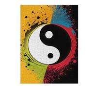 Puzzles for Adults 52x38cm/1000pcs Harmony in Color Yin Yang Jigsaws for Adults Brain Teaser Game Difficult Hard Challenging Game Gifts 52x38cm/1000pcs
