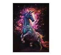Puzzles for Adults 52x38cm/1000pcs Neon Unicorn Loves Nebulae Puzzle for Adults Brain Teaser Game Improve Memory Fun at Home Activities, 52x38cm/1000pcs