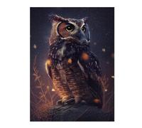 Puzzles for Adults 52x38cm/1000pcs Owl Night Jigsaws for Adults Brain Teaser Game Difficult Hard Challenging Game Gifts 52x38cm/1000pcs