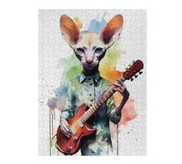 Puzzles for Adults 52x38cm/1000pcs Peterbald Cat Teenagers Puzzles Toy Wall Decor Staycation Kill Time Christmas Birthday Gifts 52x38cm/1000pcs