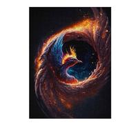 Puzzles for Adults 52x38cm/1000pcs Phoenix Rising Fire And Flame Artwork Adult Jigsaw Puzzle Hands-on Game Precision Cutting Challenging Game Gifts 52x38cm/1000pcs