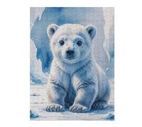 Puzzles for Adults 52x38cm/1000pcs Polar Bear Cub Watercolor Adult Jigsaw Puzzle Toy Wall Decor Perfect Decoration Christmas Birthday Gifts 52x38cm/1000pcs