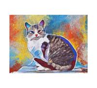 Puzzles for Adults 52x38cm/1000pcs Puzzles Abstract Cat Portrait Artwork Jigsaws for Adults Family Games But Fun And Humorous for Birthday, Chrismas 52x38cm/1000pcs