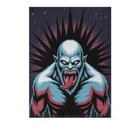 Puzzles for Adults 52x38cm/1000pcs Puzzles Angry Yeti Illustration with Cosmic Background Jigsaw for Adults Relaxing Games Presents for Women Stress Reduction Gifts 52x38cm/1000pcs