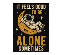 Puzzles for Adults 52x38cm/1000pcs Puzzles Astronaut on Moon - Alone Time Jigsaw for Adults Relaxing Games Presents for Women Stress Reduction Gifts 52x38cm/1000pcs