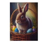 Puzzles for Adults 52x38cm/1000pcs Puzzles Easter Basket with Bunny-1 Jigsaw for Adults Relaxing Games But Fun And Humorous Deal As Gifts for The Whole Family 52x38cm/1000pcs