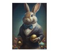 Puzzles for Adults 52x38cm/1000pcs Puzzles Elegant Bunny with Golden Eggs Jigsaw for Adults Relaxing Games But Fun And Humorous Deal As Gifts for The Whole Family 52x38cm/1000pcs