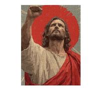 Puzzles for Adults 52x38cm/1000pcs Puzzles Jesus Christ with Raised Fist Jigsaw for Adults Relaxing Games Presents for Women Stress Reduction Gifts 52x38cm/1000pcs