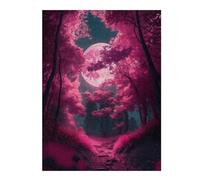 Puzzles for Adults 52x38cm/1000pcs Puzzles Moonlit Forest Path Adult Puzzles Brain Teaser Game Birthday Present Unique Birthday And Gifts 52x38cm/1000pcs
