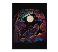 Puzzles for Adults 52x38cm/1000pcs Puzzles Rainbow Wolf Moonlit Forest Jigsaw for Adults Relaxing Games But Fun And Humorous Deal As Gifts for The Whole Family 52x38cm/1000pcs