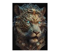 Puzzles for Adults 52x38cm/1000pcs Puzzles Steampunk Tiger Portrait-1 Adult Puzzles Brain Teaser Game Birthday Present Unique Birthday And Gifts 52x38cm/1000pcs
