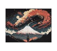 Puzzles for Adults 52x38cm/1000pcs Puzzles Volcanic Aurora A Celestial Dance of Fire And Ice Jigsaws for Adults Family Games But Fun And Humorous for Birthday, Chrismas 52x38cm/1000pcs