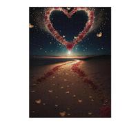 Puzzles for Adults 52x38cm/1000pcs Romantic Beach Pathway Adult Jigsaw Puzzle Hands-on Game Precision Cutting Challenging Game Gifts 52x38cm/1000pcs