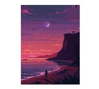 Puzzles for Adults 52x38cm/1000pcs SoCal LA Sunset Pixel Art Puzzle for Adults Brain Teaser Game Improve Memory Fun at Home Activities, 52x38cm/1000pcs