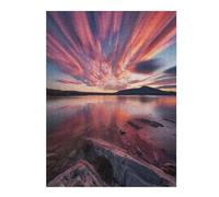 Puzzles for Adults 52x38cm/1000pcs Sunset Sky Reflection Teenagers Puzzles Toy Wall Decor Staycation Kill Time Christmas Birthday Gifts 52x38cm/1000pcs