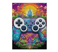 Puzzles for Adults 52x38cm/1000pcs Vibrant Gaming Controller Artwork -150 Puzzles for Adults Brain Teaser Game Perfect Decoration Unique Birthday And Xmas Gifts 52x38cm/1000pcs