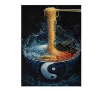 Puzzles for Adults 52x38cm/1000pcs Yin And Yang Ramen Puzzle for Adults Brain Teaser Game Improve Memory Fun at Home Activities, 52x38cm/1000pcs