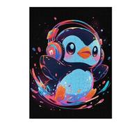Puzzles for Adults 52x38cm/1000pcsColorful Penguin Splash Jigsaws for Adults Brain Teaser Game Difficult Hard Challenging Game Gifts 52x38cm/1000pcs
