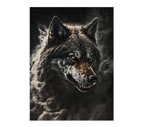 Puzzles for Adults 52x38cm/1000pcsPaint The Smoke Wolf Teenagers Puzzles Toy Wall Decor Staycation Kill Time Christmas Birthday Gifts 52x38cm/1000pcs