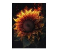 Puzzles for Adults 52x38cm/1000pcsSunflower Flames Smoke Jigsaws for Adults Brain Teaser Game Difficult Hard Challenging Game Gifts 52x38cm/1000pcs