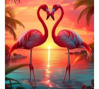 Puzzles for Adults 60 Piece,Sunset Flamingos jigsaw puzzles for adults 60 pieces Puzzle Classic Educational Game puzzle for Family Game and Birthday Gifts