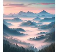Puzzles for Adults 70 Piece,Misty Mountain Scenery jigsaw puzzles for adults 70 pieces Puzzle Classic Educational Game puzzle for Family Game and Birthday Gifts
