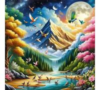 Puzzles for Adults 70 Piece,Mountain Woods Birds jigsaw puzzles for adults 70 pieces Puzzle Classic Educational Game puzzle for Family Game and Birthday Gifts