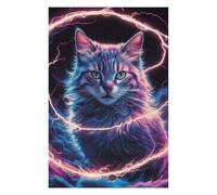 Puzzles for Adults 75x50cm/1000pcs Cat Electricity Jigsaws for Adults Brain Teaser Game Difficult Hard Challenging Game Gifts 75x50cm/1000pcs