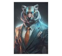 Puzzles for Adults 75x50cm/1000pcs CEO Tiger In Suit Puzzle for Adults Brain Teaser Game Improve Memory Fun at Home Activities, 75x50cm/1000pcs