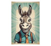 Puzzles for Adults 75x50cm/1000pcs Cheerful Donkey in A Suit Jigsaws for Adults Brain Teaser Game Difficult Hard Challenging Game Gifts 75x50cm/1000pcs