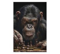 Puzzles for Adults 75x50cm/1000pcs Chimpanzee Chess Jigsaws for Adults Brain Teaser Game Difficult Hard Challenging Game Gifts 75x50cm/1000pcs